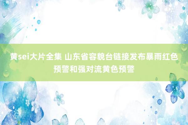 黄sei大片全集 山东省容貌台链接发布暴雨红色预警和强对流黄色预警